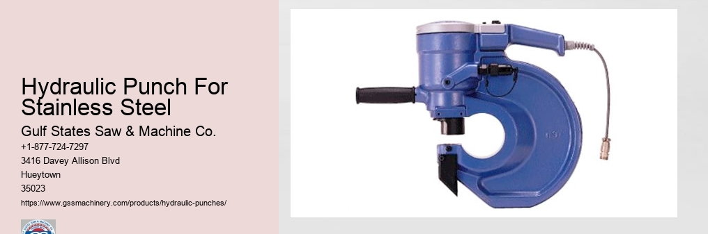 Hydraulic Punch For Stainless Steel